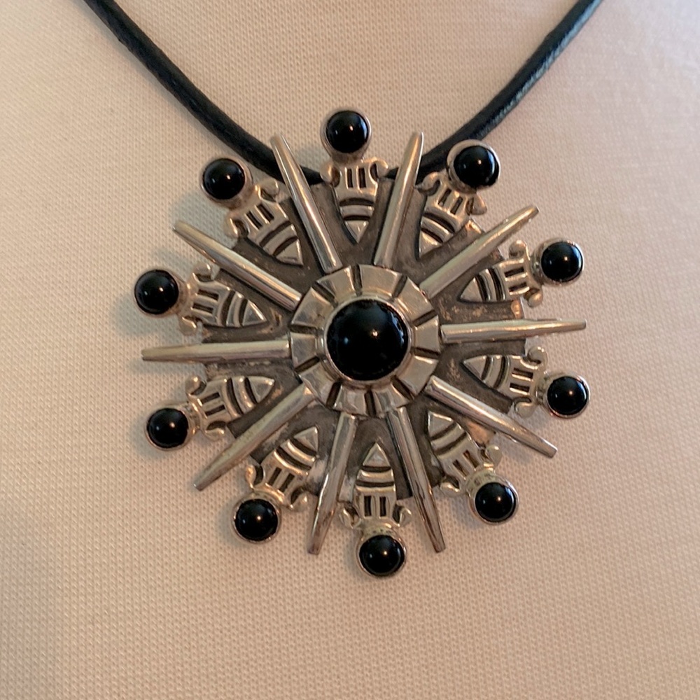 Authentic Mexican Design Solid Silver With Hemati… - image 4